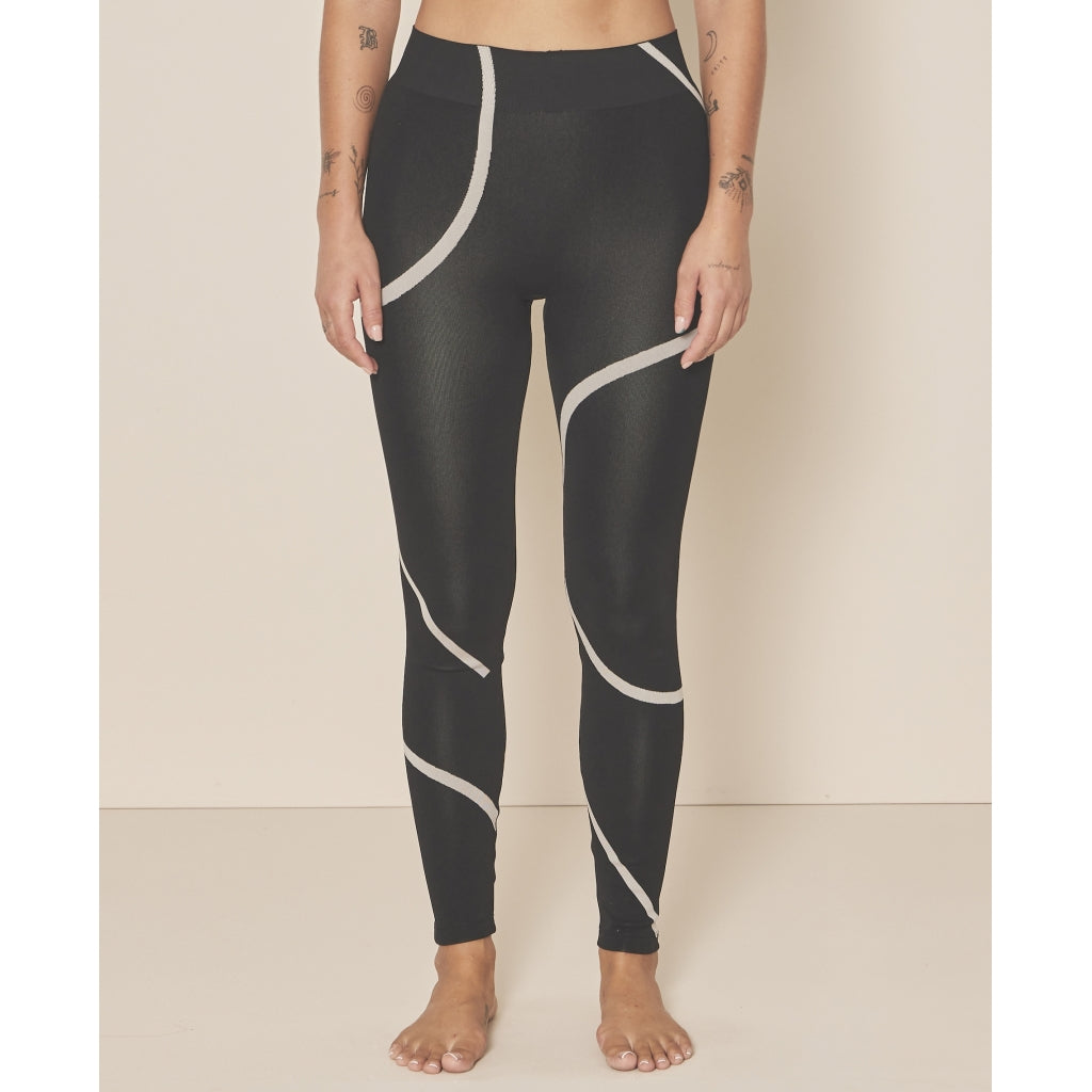 Loud Logo Legging - Black  Sustained Grey