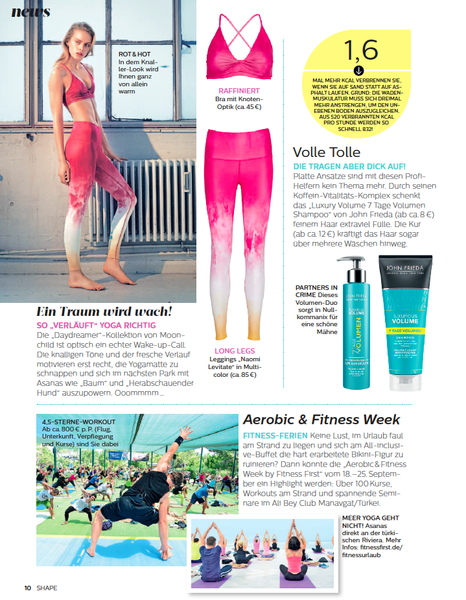 Moonchild featured in SHAPE Magazine