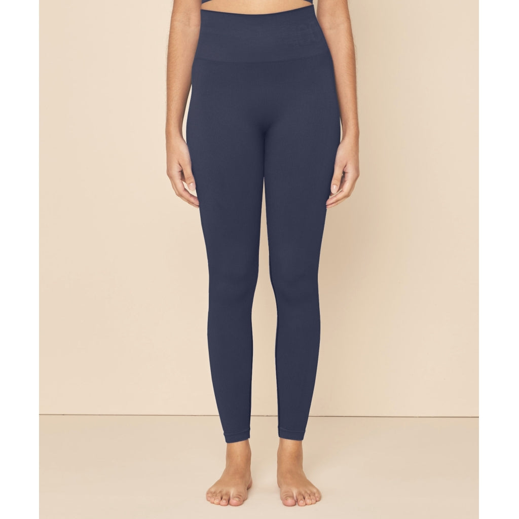 Soft Rib Seamless Legging - Navy Blue