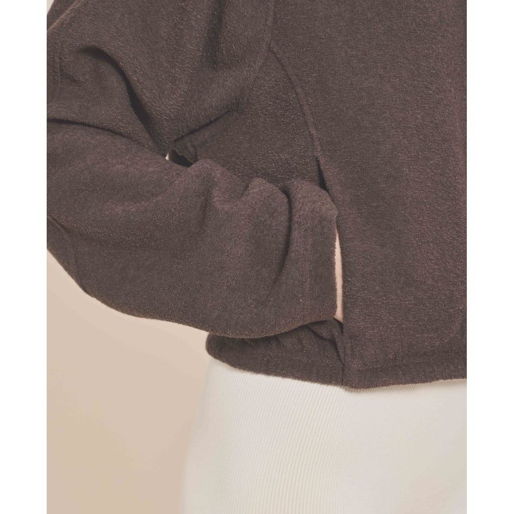 Moonchild Yoga Wear Anorak Pile Jacket Loungewear Walnut Brown