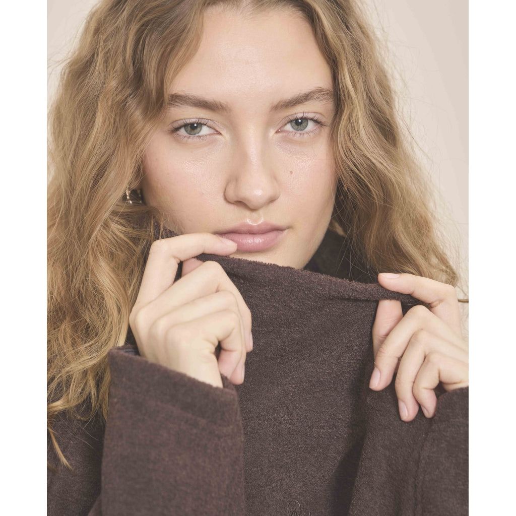 Moonchild Yoga Wear Anorak Pile Jacket Loungewear Walnut Brown