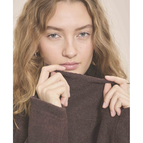 Moonchild Yoga Wear Anorak Pile Jacket Loungewear Walnut Brown