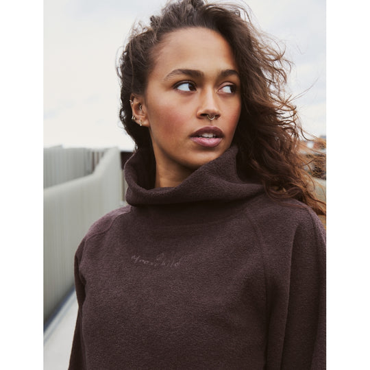 Moonchild Yoga Wear Anorak Pile Jacket Loungewear Walnut Brown