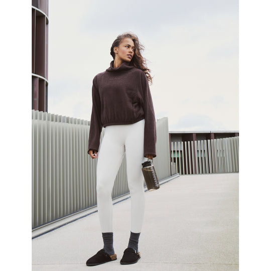 Moonchild Yoga Wear Anorak Pile Jacket Loungewear Walnut Brown