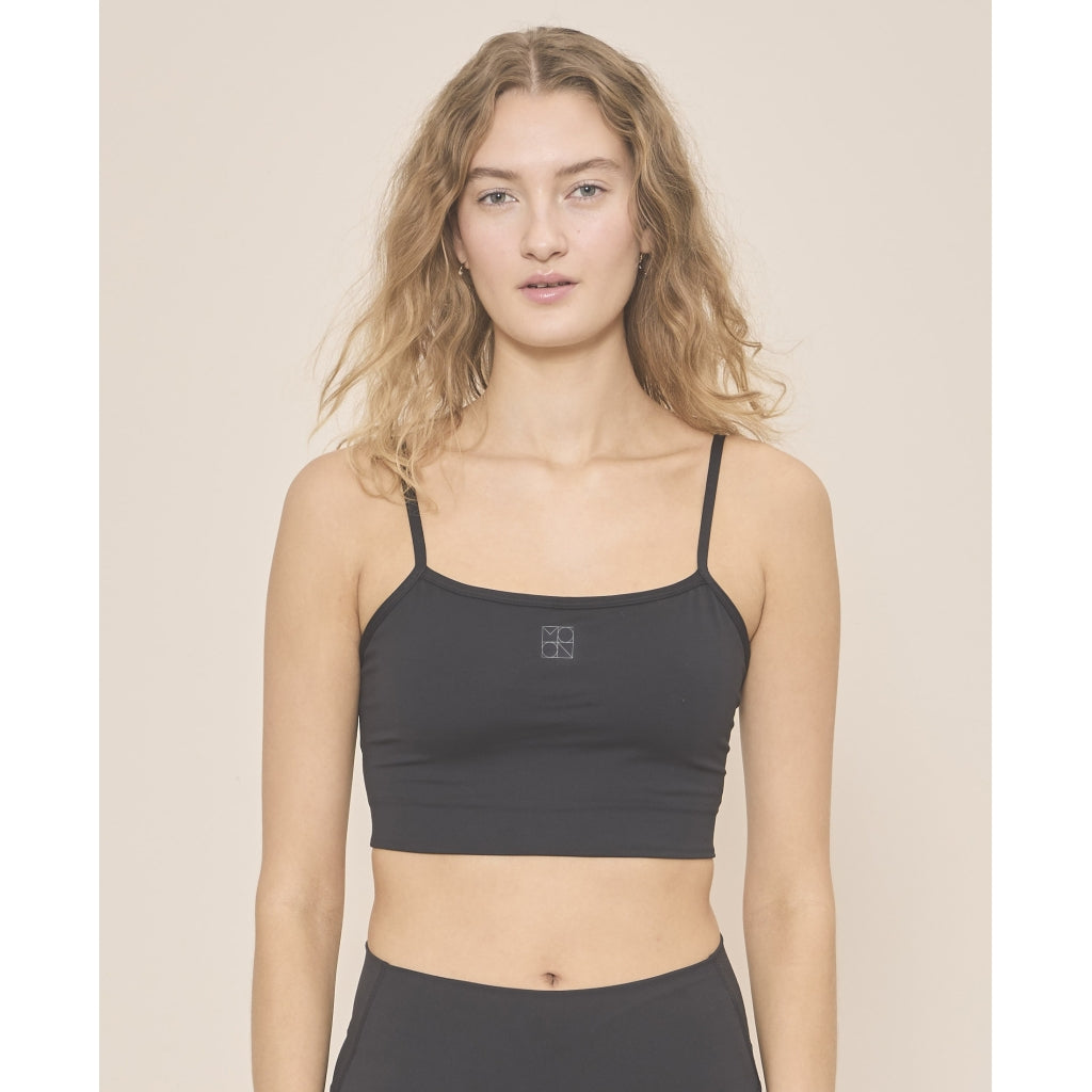 Moonchild Yoga Wear Lunar Studio Bra Top Lunar Luxe Top Black Iris