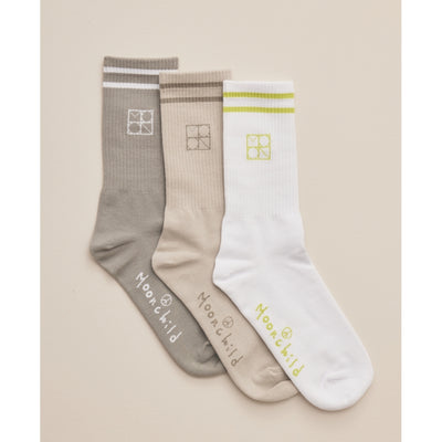 Moonchild Yoga Wear Moonchild 3-pack Socks Socks White/Grey/Pumice