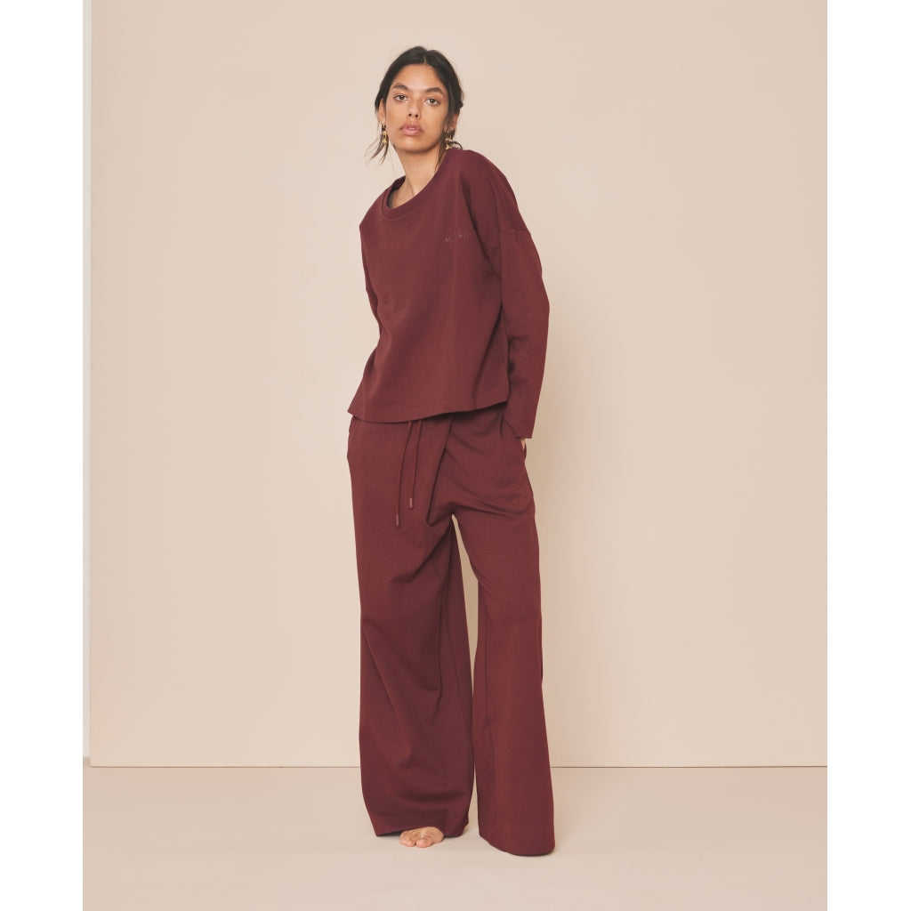 Moonchild Yoga Wear Moonchild Box Sweatpants Loungewear Burgundy