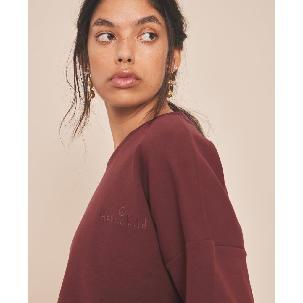 Moonchild Yoga Wear Moonchild Box Sweatshirt Loungewear Burgundy