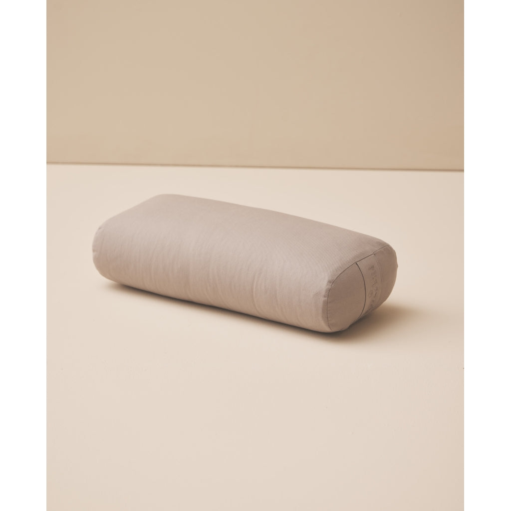 Moonchild Yoga Wear Moonchild Yoga Bolster - Organic Cotton - Small Rectangular Yoga Bolster Light Grey