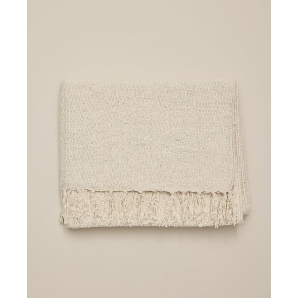 Moonchild Yoga Wear Shala Yoga Rug - Organic Cotton Yoga Blanket Natural