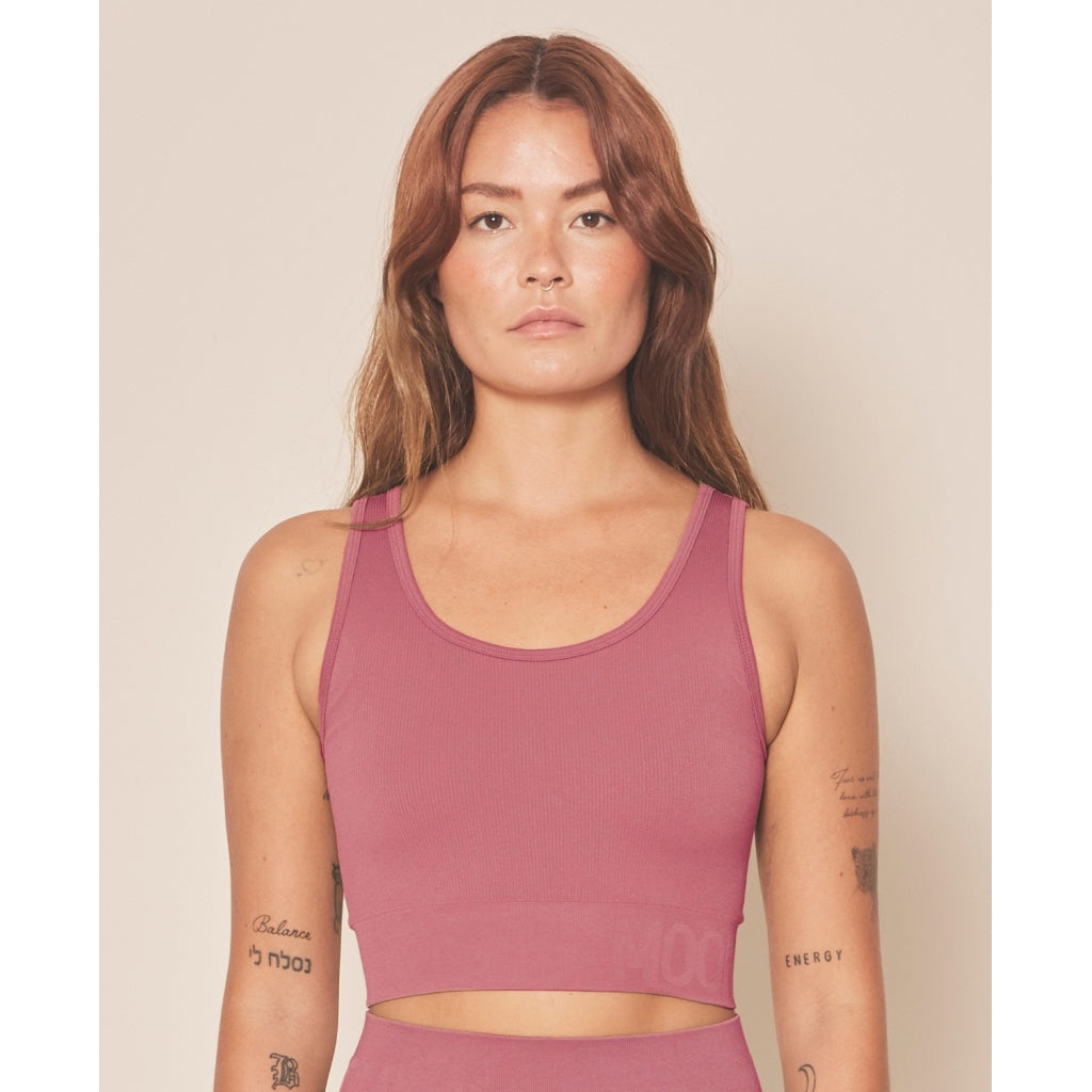 Moonchild Yoga Wear Soft Rib Seamless Crop Top Seamless Tops Blush