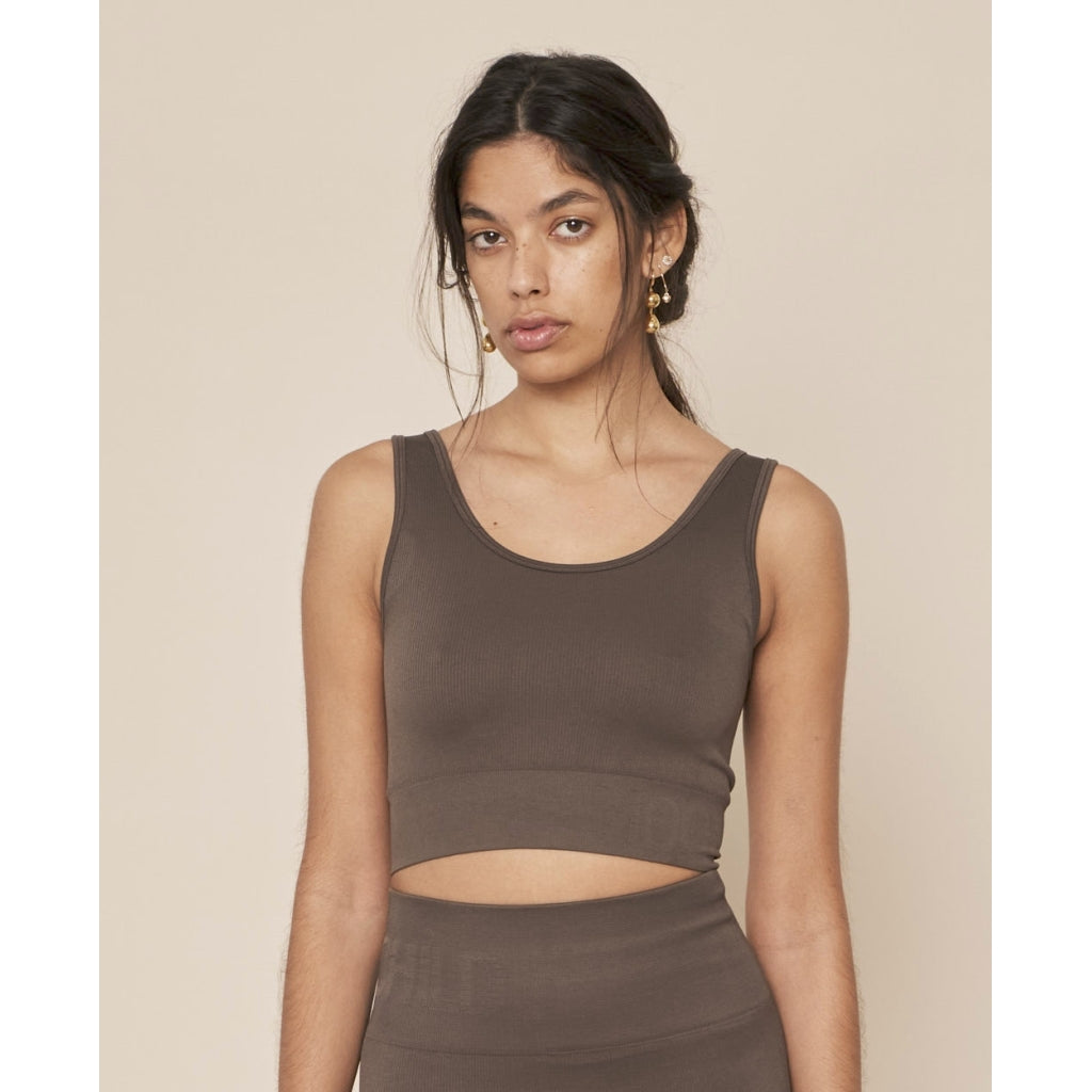 Moonchild Yoga Wear Soft Rib Seamless Crop Top Seamless Tops Coco Powder