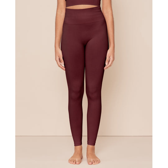 Moonchild Yoga Wear Soft Rib Seamless Legging Seamless Leggings Burgundy
