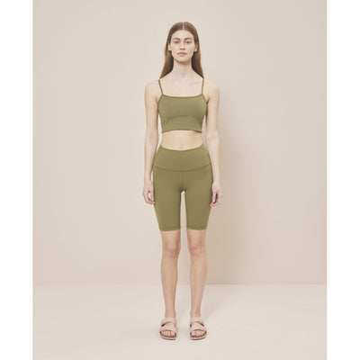 Moonchild Yoga Wear Lunar Luxe Shorts 8" Shorts Olive Green